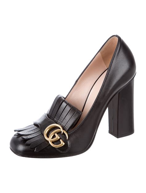 gucci gg marmont pump the real real|Gucci Marmont heels.